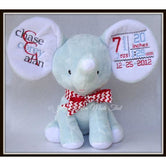 Blue Dumbo Elephant -Red/Pewter/Light Blue