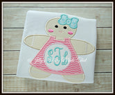 Gingerbread Girl Monogram - Pink