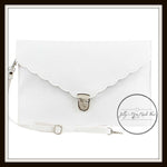Scalloped Edge Clutch - Monogrammed