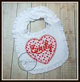 Scallop Heart Bib