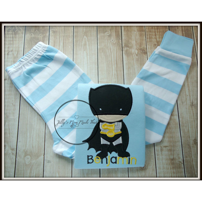 Boy in Bat Costume Pajamas