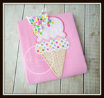 Ice Cream on Pink Pajamas -Confetti Colors