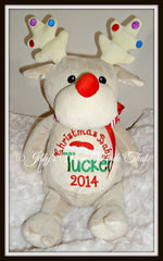 Silver Reindeer Stuffed Animal
