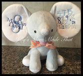 Blue Dumbo Elephant -Light Blue/Navy Blue/Silver