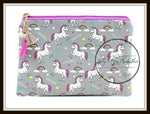 Unicorn Cosmetic Bag - Grey