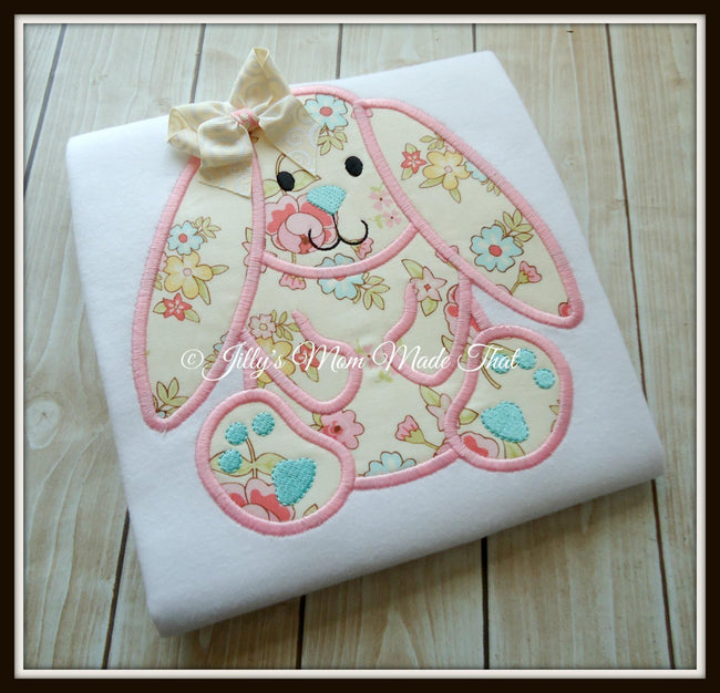 Precious Floppy Eared Bunny - Vintage Floral