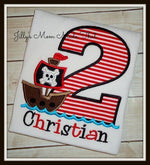 Pirate Ship Birthday Shirt