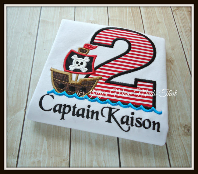 Pirate Ship Birthday Shirt