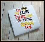 Crime Fighting Birthday Boy Shirt - Red & Black