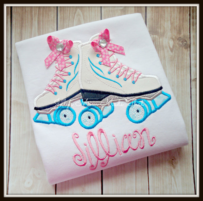 Roller Skates Shirt - Pink/Turquoise