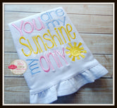 You Are My Sunshine Shirt - Pink, Light Blue, Yellow