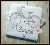 Whimsy Bicycle Sketch Shirt - Pink