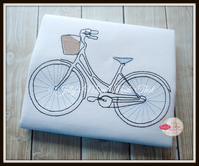 Whimsy Bicycle Sketch Shirt - Blue