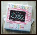 Crayon Cutie Shirt with Pink & White Zebra