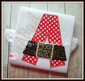 Santa Initial Girls Shirt