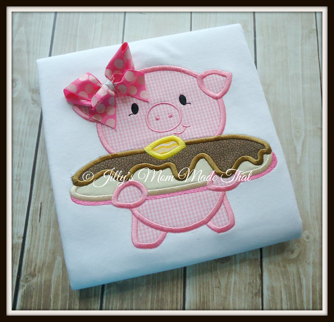 Pig and Pancake Shirt - Pink/Pink
