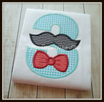 Mustache & Bow Tie Birthday Shirt