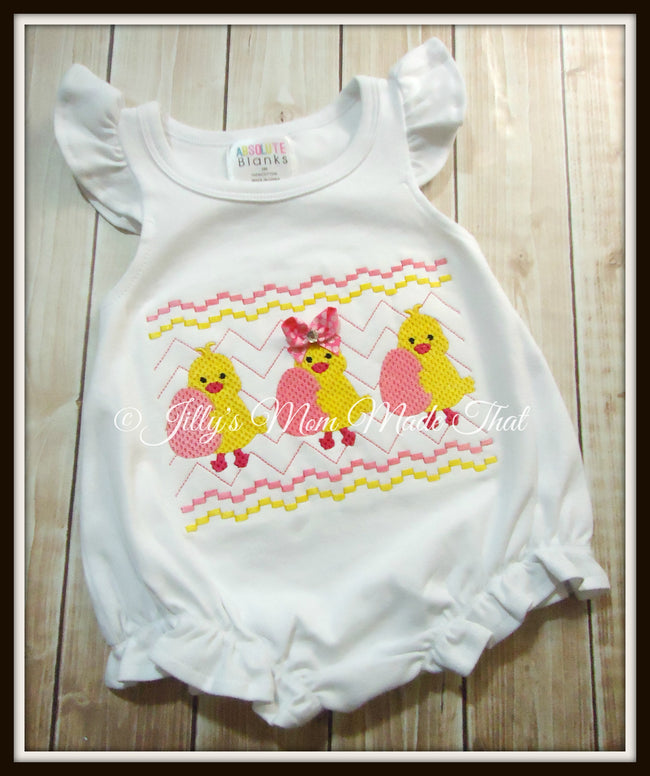 Faux Smocked Easter Chicks Shirt
