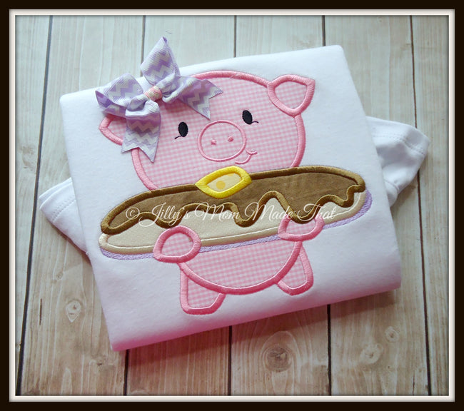 Pig and Pancake Shirt - Lavender/Pink