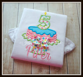 Pancake Birthday Shirt - Multicolor Dots