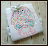 Precious Floppy Eared Bunny - Floral Garden