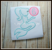 Silhouette Mermaid Birthday Shirt