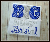 Big Sister Shirt - Blue & Silver