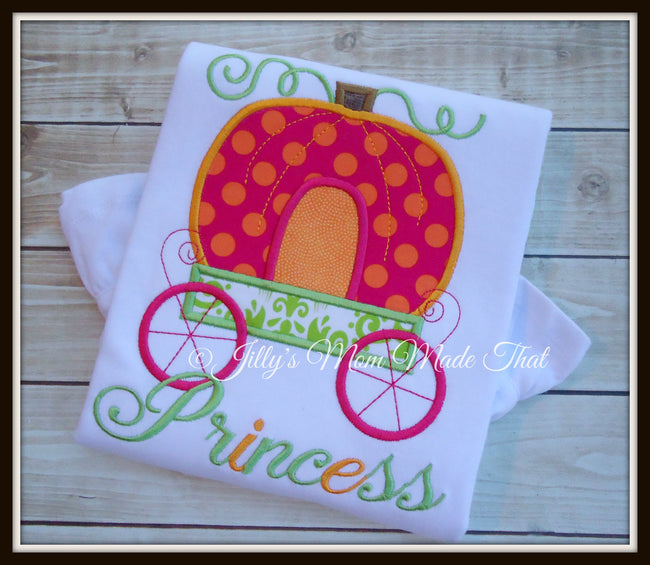 Pumpkin Carriage Shirt - Hot Pink/Lime Green