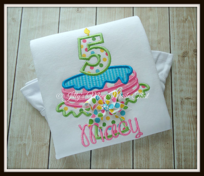 Pancake Birthday Shirt - Multicolor Dots