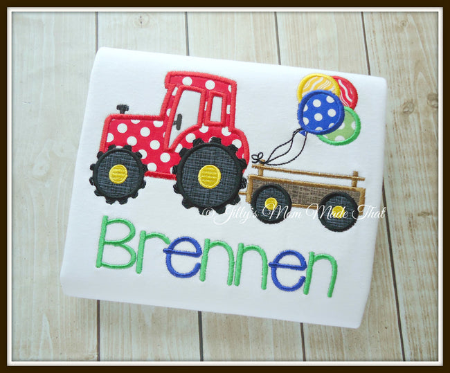 Red Tractor Birthday Shirt