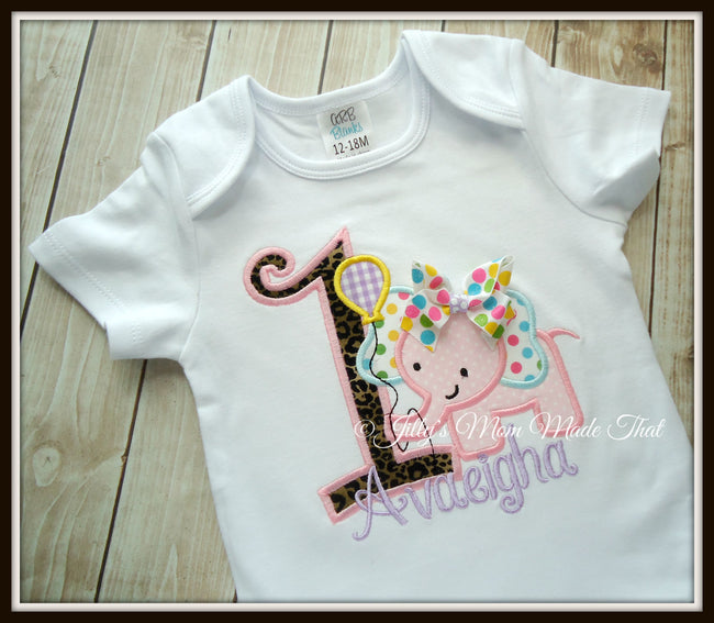 Baby Elephant Birthday Shirt