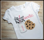 Milk & Cookies Pink with Cow Print Bow Shirt
