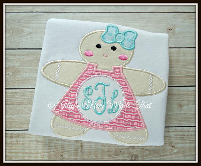 Gingerbread Girl Monogram - Pink