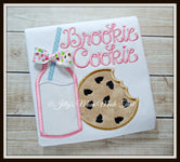 Milk & Cookie with Swirly Ribbon Shirt