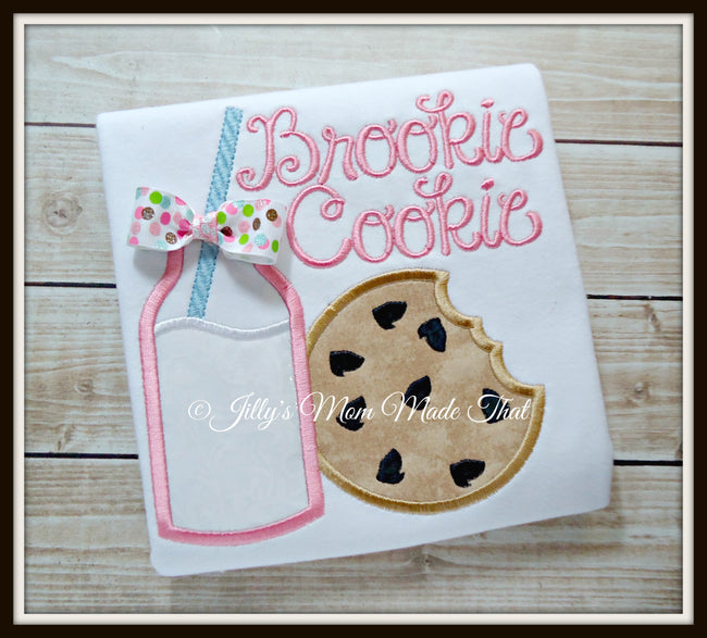 Milk & Cookie with Swirly Ribbon Shirt