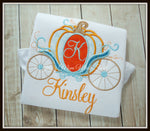 Princess Pumpkin Carriage Shirt - Aqua & Orange