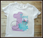 Octopus Birthday Shirt - Aqua & Lavender