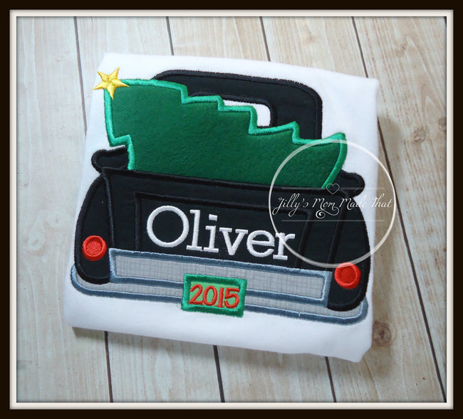 Truck with Christmas Tree Shirt