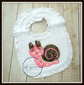 Leopard Snail Bib