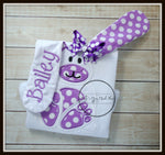 Floppy Ear 3D Bunny Shirt - White & Purple