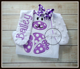 Floppy Ear 3D Bunny Shirt - White & Purple