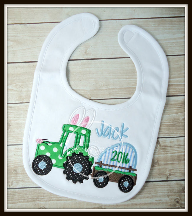 Tractor Bunny Bib