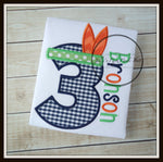 Tribal Feather Birthday Shirt