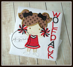 Cheerleader in Red Uniform Shirt