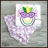 Mardi Gras Mask with Beads Outfit
