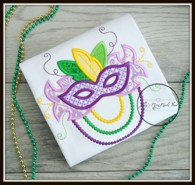 Mardi Gras Mask with Beads Outfit