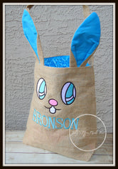 Blue Bunny Ear Easter Basket