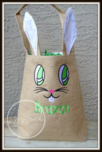 White Bunny Ear Easter Basket
