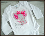 Baby Elephant Shirt - Fuchsia & Gray