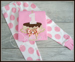 Pancake Pajamas - White/Pink/Gold